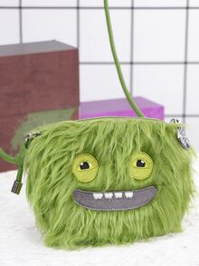 Fuggler Mini Head Collection (Count Underoo Mcgoo) Plush Crossbody Bag Funny Monster Character Design Edgy Cute - Count Underoo McGoo - View 4
