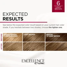 L'Oreal 卓越三重保护永久染发剂 6 浅棕色 1 套 - 6 Light Brown - 查看 5