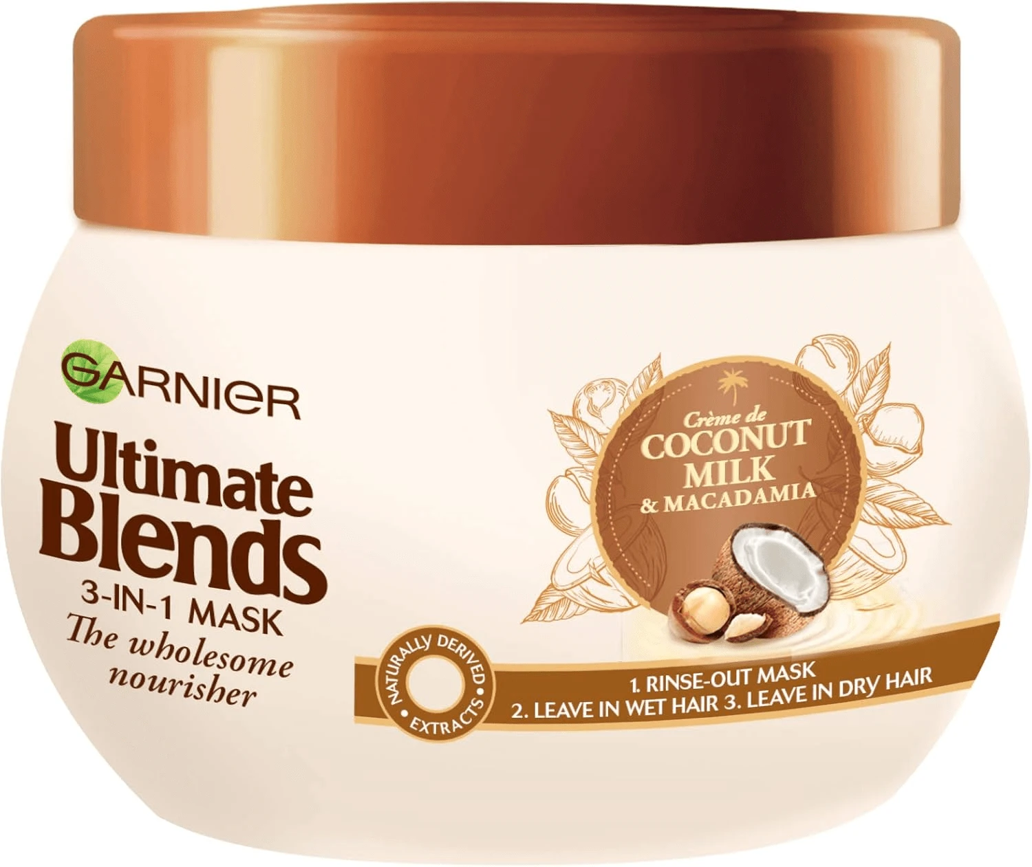 Garnier Ultimate Blends 三合一椰奶澳洲坚果干发护理发膜 300ml - 彩色 - 查看 1