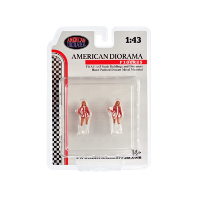 "Race Day" Two Diecast Figures Set #6 For 1/43 Scale Models By American Diorama