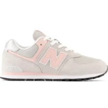 New Balance Giày nữ thường ngày 574 GC574EVK, nhẹ, êm ái, thoáng khí, đế dày, có logo, thân thiện với da, đa năng, phù hợp đi làm hàng ngày, tập gym, đi chơi, thư giãn, du lịch, hẹn hò. - Xám/Hồng - Xem 1