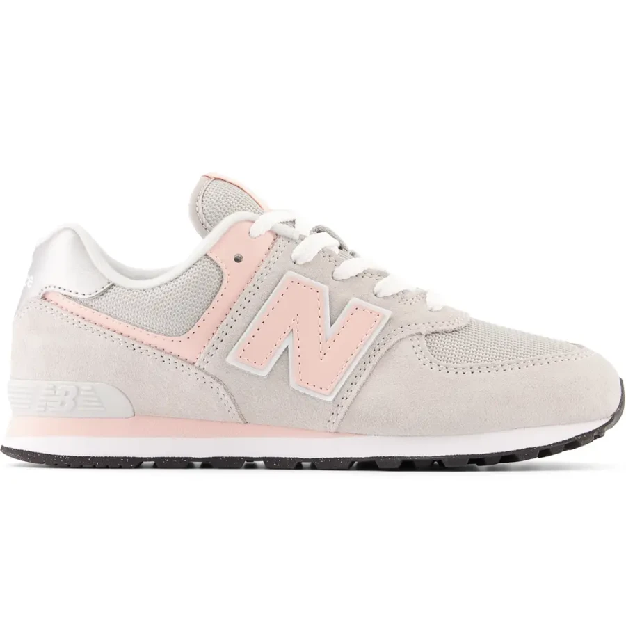 New Balance Giày nữ thường ngày 574 GC574EVK, nhẹ, êm ái, thoáng khí, đế dày, có logo, thân thiện với da, đa năng, phù hợp đi làm hàng ngày, tập gym, đi chơi, thư giãn, du lịch, hẹn hò. - Xám/Hồng - Xem 1