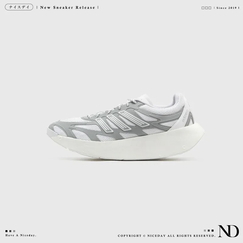 Adidas 阿迪达斯,Adizero Aruku,JQ7415,(FTWWHT,FTWWHT,SILVMT)6.5 - 亮白/亮白/金屬銀 - 查看 1