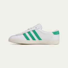 Adidas 女士休闲鞋 轻便缓震透气舒适厚底logo亲肤百搭日常健身通勤下班休闲旅行约会 JP7552 - 純白/奶白/草綠色 - 查看 1