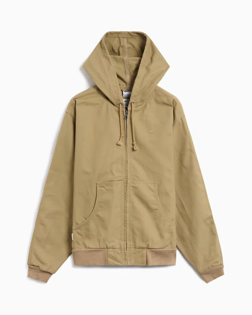 Nike，Nike Life 全拉链无衬里夹克，HQ6122-297，（降落伞米色/降落伞米色）L - 跳傘米色/跳傘米色 - 查看 1