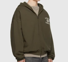 FOG ESSENTIALS 厚抓绒全拉链连帽衫，192HO246245F，（棕色）L - 棕色 - 查看 3