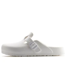 Birkenstock Sandal nữ Boston kiểu dáng thường ngày, nhẹ, thoải mái, dễ xỏ, thoáng khí, có khóa cài và logo, mềm mại, đa năng, thích hợp đi biển, hàng ngày, ở nhà, mùa hè, du lịch, nghỉ mát, màu trắng 1002315 - trắng - Xem 1