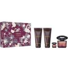 Versace Crystal Noir 4 Pcs Gift Set (EDP Spray 90ml+EDP Spray 5ml +Shower Gel 100ml+Body Lotion 100ml) For Women 0.17oz/5ml+3oz/90ml+3.4oz/100ml*2 - Clear - View 1