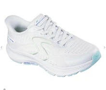 Skechers GO RUN Consistent 2.0 宽运动鞋 吸汗透气保暖多功能纯色弹性好易洗速干运动户外跑步日常上学女款成人白色 128643WWHT - 白色 - 查看 5