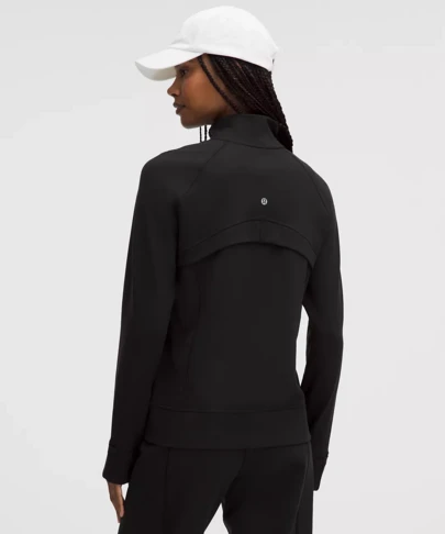 Lululemon Women's Minimalist Fitted Breathable Zip-Up Outdoor Jacket With Thumb Hole