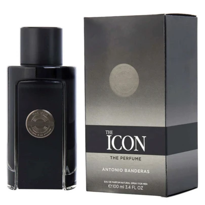 Antonio Banderas The Icon Eau De Parfum Spray For Men EDP 3.4oz/100ml - Girlfriend Wife Mother Friend Boyfriend Husband Father Brother Bedroom Decor Birthday Graduation Party Travel Camping Outdoors School Campus Trip Festivals Anniversary Office Gift
