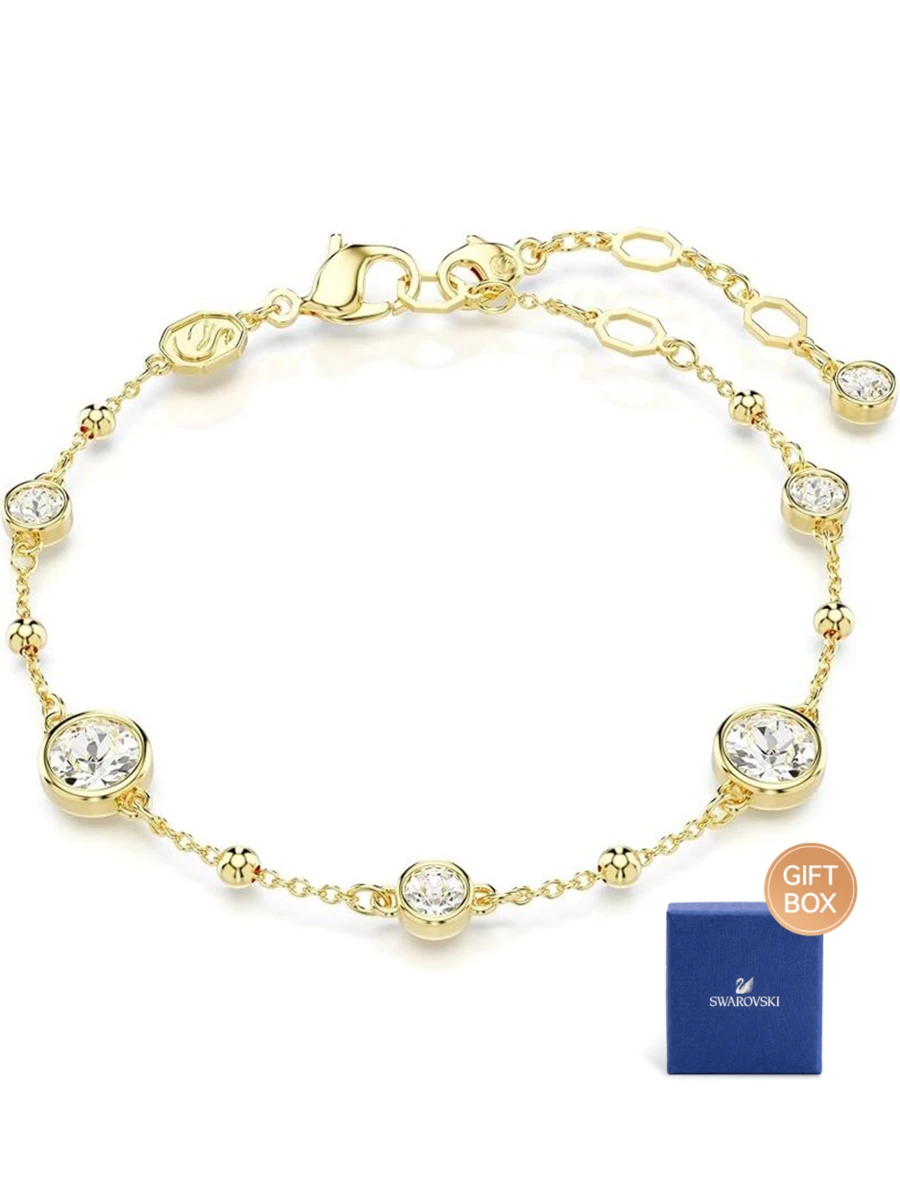 Swarovski 施华洛世奇 Imber 手链系列，优雅女士链式手链 - 金色 - 查看 1