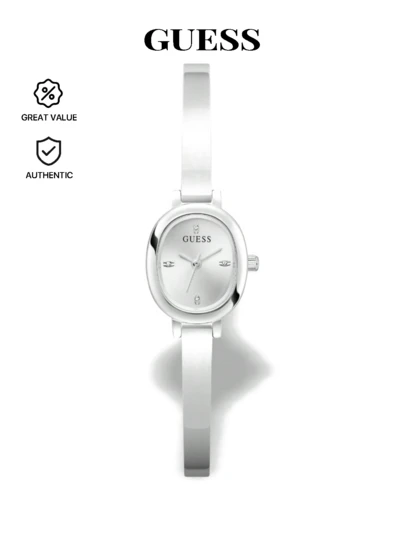 Guess Authentic Classic Women's Statement Quartz Watch Crystal GW0924L1 | Crystal-Set Bezel Sparkling Design Stainless Steel Waterproof Mineral Crystal Dress Elegant Spring Fashion Luxury Premium Designer Gift | Luxury Mother's Day Gift - Summer Vacation Essential - Best Everyday Watch - Mother's Day Gift Beach Resort