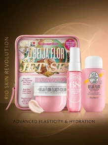 Sol de Janeiro Beija Flor Elasti 3 件套（面霜 50ml+焕肤沐浴露 90ml+Brazilian Crush Cheirosa 68 香氛喷雾 30ml）男女通用护肤套装 1.7oz/50ml+3oz/90ml+1oz/30ml 紧致-弹性 亮白-修复 清洁-保湿 香氛-便携 适合旅行 适合女朋友 妻子 母亲 朋友 男朋友 丈夫 - 彩色 - 查看 1