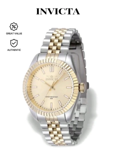  INVICTA Specialty Lady 36mm Stainless Steel Steel Gold Dial PC21 Quartz