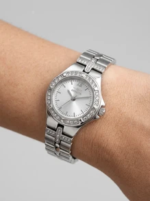 Invicta Authentic Women's Quartz Watch 843836001328 Silver Stainless Steel Bracelet Waterproof 3-Hand Analog Timepiece - Summer Vacation Essential Best Everyday Watch Memorial Day Weekend - Silver - View 6