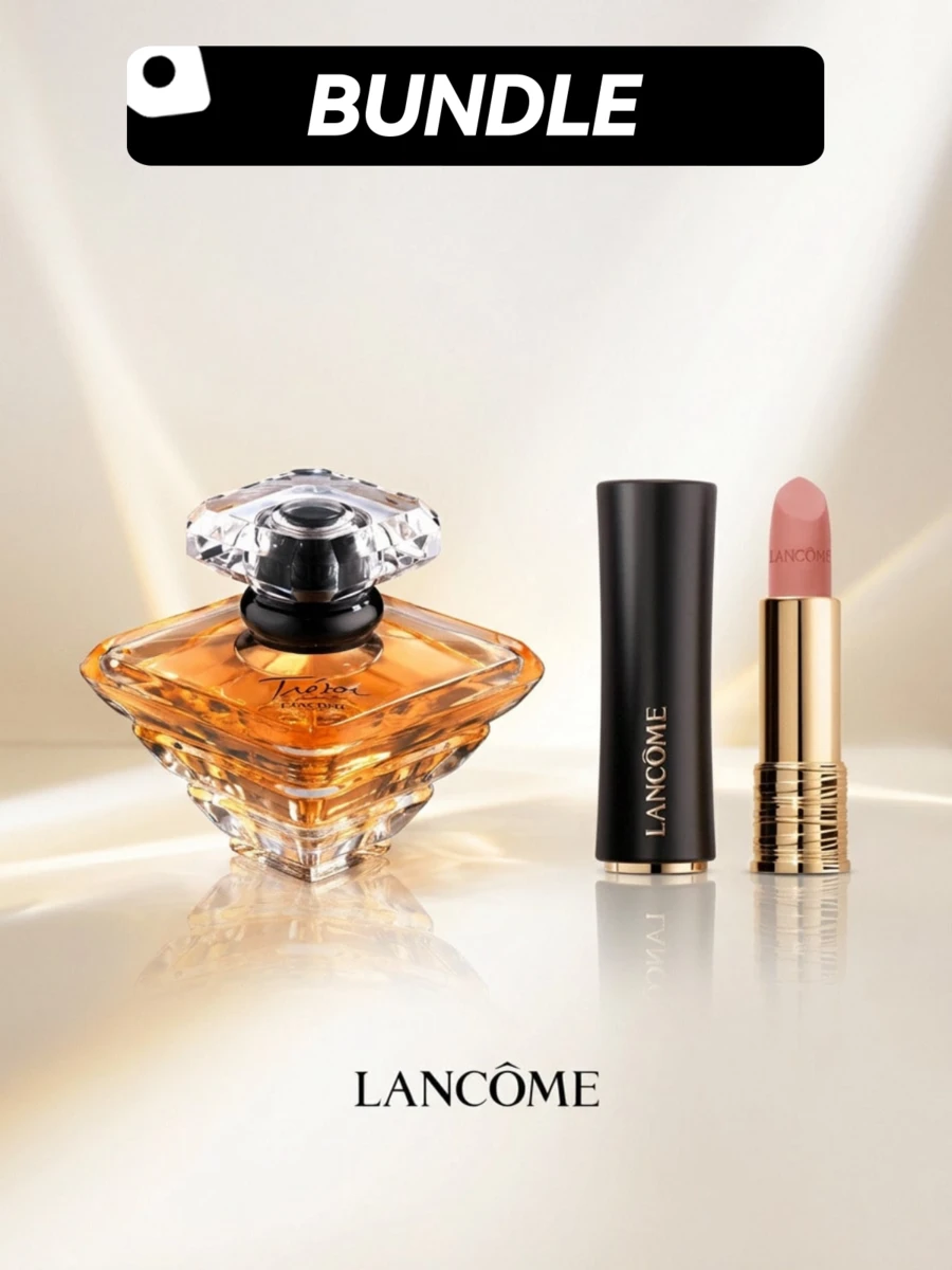 Lancôme 【香水套装】Tresor 女士香水喷雾+L'Absolu Rouge Drama 哑光唇膏 EDP+217 Nude Shot 香水(100毫升)+0.12盎司/3.4克 - 多樣化香型 - 查看 1
