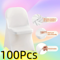 1 10 20 100pcs Multi Color Spandex Folding Chair Covers Soft Durable High Elasticity Removable Renew Old Chairs Chair Slipcovers Dining Chair Covers Universal Chair Covers Furniture Covers Seat Covers Sofa Covers Office Chair Covers Seat Cushions For Dining Room Living Room Wedding Party Meeting Banquet Birthday Home Decor Back To School Christmas Halloween Dining Table Decor Room Decor Christmas Decorations p 46771617