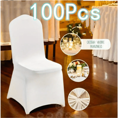 1 10 100pcs Spandex Chair Covers High Elasticity Dining Chair Slipcovers Sofa Covers Chair Protectors Universal Fit For Dining Room Wedding Party Birthday Home Decor Back To School Christmas Halloween Dining Table Decoration p 64479285