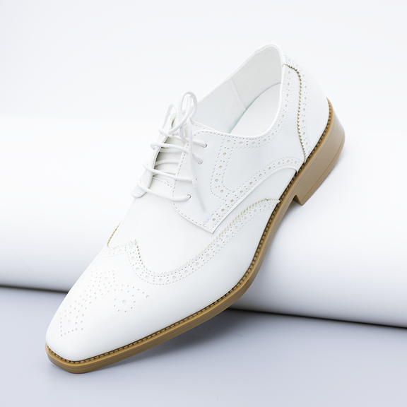 Premium Men s Formal Shoes Derby Oxfords Shoes Lace Up Fashionable Perforated Embroidery Mesh Design Comfortable Luxurious Formal Dress Wedding Suitable For Various Occasions All Season p 70888534