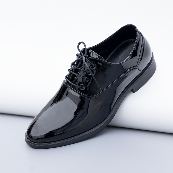 Shiny Lace Up Dress Shoes For Men Comfortable Lightweight Formal Oxfords Suitable For Wedding Prom And Various Occasions p 70568558