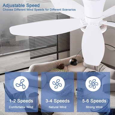 220V 240V Ceiling Fans With Lights Low Profile Ceiling Fan Light Reversible Dimmable Noiseless Ceiling Fan Lamp For Indoor p 108239129