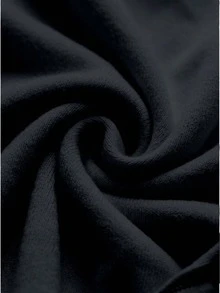 Franclia Atasan Rajut Wanita Warna Polos dengan Motif Renda dan Tambal Sulam - Hitam - View 3