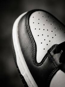 Nike Giày thể thao trẻ em Dunk Low Retro White Black Panda (GS) CW1590-100 - Trắng/Trắng/Đen - Xem 6