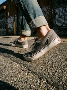 Vans Era 女款運動鞋 防滑支撐柔軟 日常休閒 黑色 VN000EWZNVY - 藍色 - 查看 3