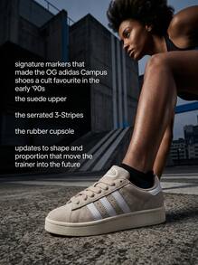 Adidas Campus 女款低筒運動鞋，舒適經典日常健身鞋，白色 HP2924 - 神奇白 - 查看 2