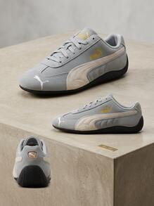 Puma Speedcat 男款休閒鞋 輕量緩震 透氣舒適 厚底 Logo 親膚 百搭 日常健身通勤街頭穿搭旅行校園 綠色 398846-05 - 灰色 - 查看 4
