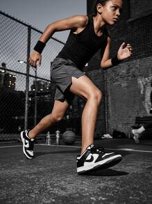 Nike Giày thể thao trẻ em Dunk Low Retro White Black Panda (GS) CW1590-100 - Trắng/Trắng/Đen - Xem 3