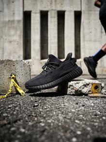 Adidas Yeezy 女款休闲鞋 轻便缓震透气舒适厚底 Logo 亲肤针织百搭日常健身通勤下班休闲旅行约会黑色 Hq4540 - 瑪瑙 - 查看 5