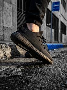 Adidas Yeezy 女款休闲鞋 轻便缓震透气舒适厚底 Logo 亲肤针织百搭日常健身通勤下班休闲旅行约会黑色 Hq4540 - 瑪瑙 - 查看 7