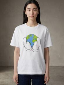 Uniqlo T恤 PEACE FOR ALL 春夏 - 白色 - 查看 1