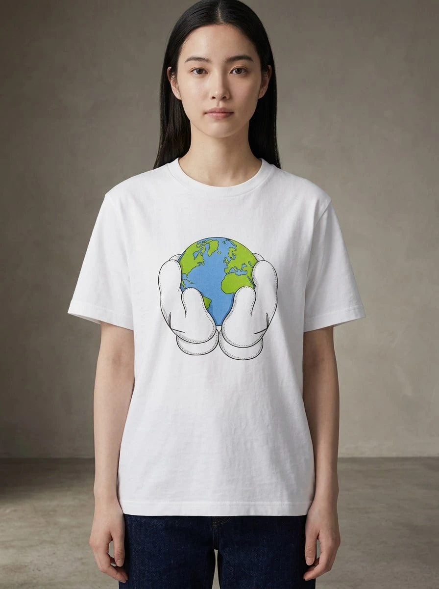 Uniqlo T恤 PEACE FOR ALL 春夏 - 白色 - 查看 1