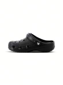 Crocs 经典木屐女式运动凉鞋 透气舒适 轻便亲肤 易清洁 沙滩泳池日常穿着 黑色 10001-001 - 黑色 - 查看 1