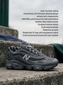 New Balance 新百伦 M1000 系列男款运动鞋 吸汗透气防晒百搭标志纯色易洗运动户外跑步日常上学成人灰色 M1000F - 灰色 - 查看 2