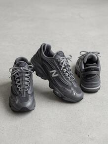 New Balance 新百伦 M1000 系列男款运动鞋 吸汗透气防晒百搭标志纯色易洗运动户外跑步日常上学成人灰色 M1000F - 灰色 - 查看 4