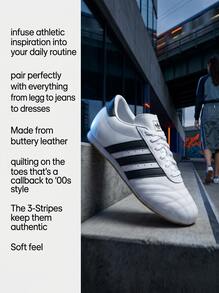 Adidas Taekwondo 女款運動鞋 柔軟輕量透氣休閒健身鞋 白色 JS1194 - 白色/黑色 - 查看 2