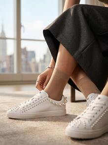 Stuart Weitzman 女款運動休閒鞋 柔軟輕量透氣 訓練運動鞋 黑色 SJ850_WHT - 白色. - 查看 3
