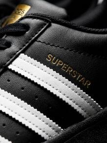 Adidas Superstar 女款休閒鞋 輕量緩震 透氣舒適 厚底 Logo 親膚 百搭 日常健身 通勤 下班休閒 旅遊約會 黑色 EG4959 - 黑色 - 查看 6