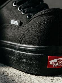 Vans Authentic 女款運動鞋 百搭耐穿 防滑 日常休閒 黑色 VN000EE3BKA - 黑色 - 查看 6