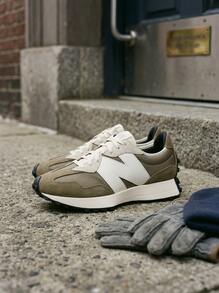 New Balance 327 Hi OG 女款運動鞋，輕量透氣緩震，日常休閒，白色 U327SBC - 菇 - 查看 5