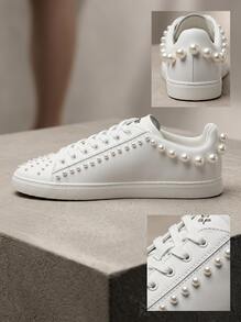 Stuart Weitzman 女款運動休閒鞋 柔軟輕量透氣 訓練運動鞋 黑色 SJ850_WHT - 白色. - 查看 4