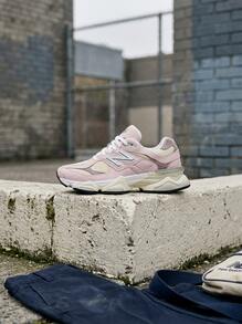New Balance 9060 女款運動鞋 輕量透氣 緩震 戶外跑步 黑色 GC9060BE - 粉紅紫色 - 查看 5