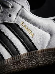 Adidas Samba 女款運動鞋 緩震舒適 百搭健身訓練鞋 黑色 IG9030 - 雲白/核心黑/膠 - 查看 6