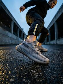 Adidas Yeezy 女款運動鞋 針織輕量透氣 緩震 日常休閒 灰色 If3219 - 灰色 - 查看 3