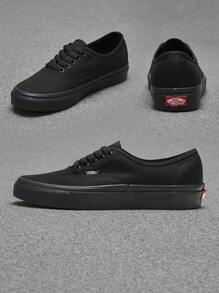 Vans Authentic 女款運動鞋 百搭耐穿 防滑 日常休閒 黑色 VN000EE3BKA - 黑色 - 查看 4