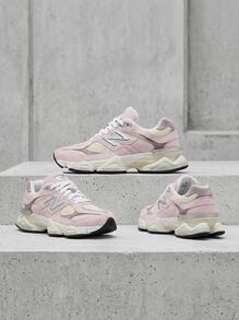 New Balance 9060 女款運動鞋 輕量透氣 緩震 戶外跑步 黑色 GC9060BE - 粉紅紫色 - 查看 4